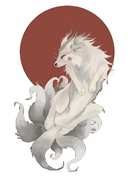 矢量九尾狐