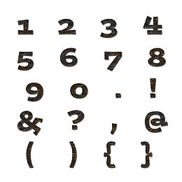 黑色手绘数字符号