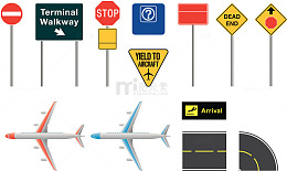 飞机场标识指示牌
