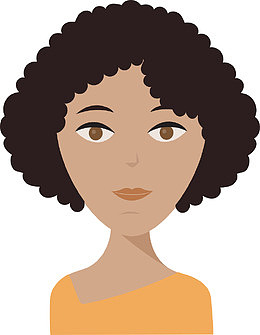 卡通女人头像素材图