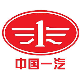 红色简约一汽大众设计标签