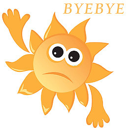 卡通贴图挥手再见