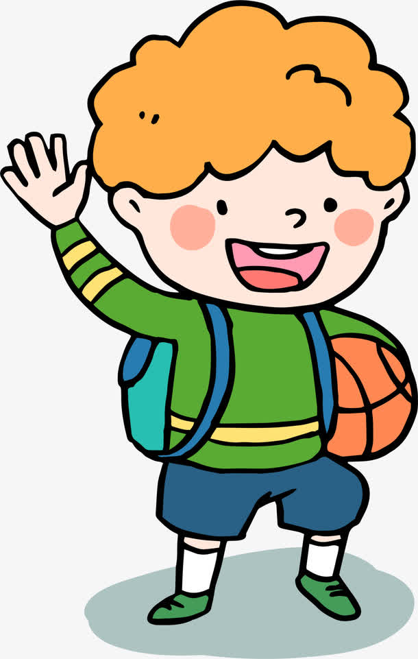 开学季可爱小男孩