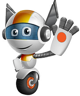 机器人挥手再见