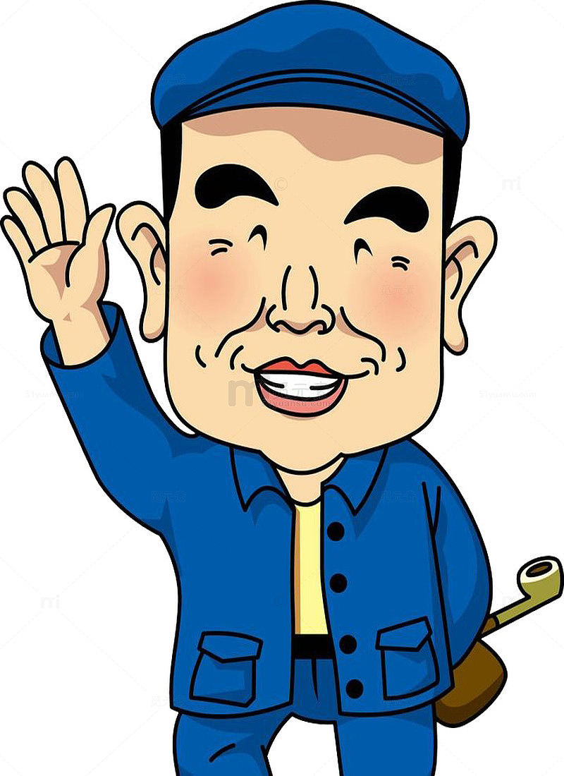 手绘挥手再见