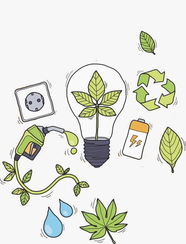 绿色循环节能灯泡