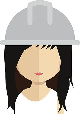 美女工人头像PNG下载