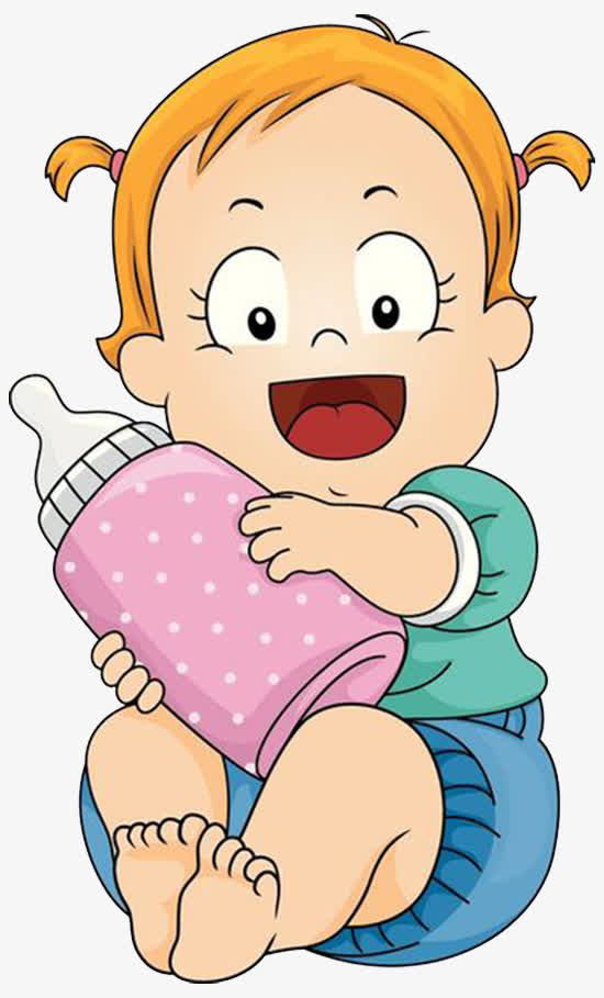 小孩子,喝牛奶,开心可爱的,有营养的,卡通,黄色小女孩,小孩喝奶[声明]