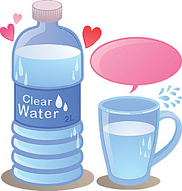 手绘矿泉水瓶