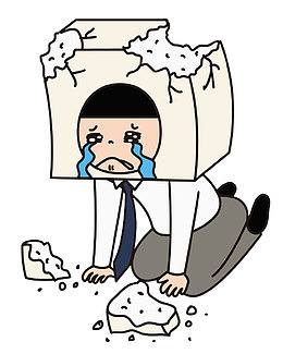 卡通哭啼的男人免抠图