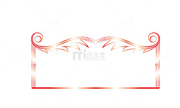 矢量卡通简洁扁平化长方形边框