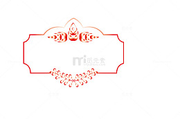 长方形边框矢量卡通简洁扁平化