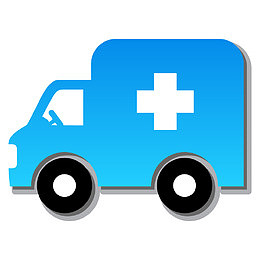 蓝色的医护车