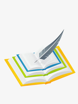 重叠展开的书本
