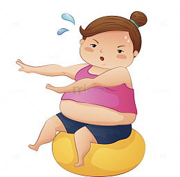 瑜伽球上运动的女孩