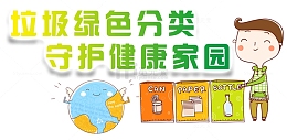 卡通环保地球人物垃圾分类