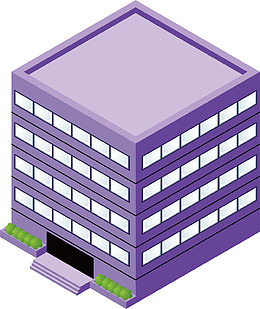 紫色楼房