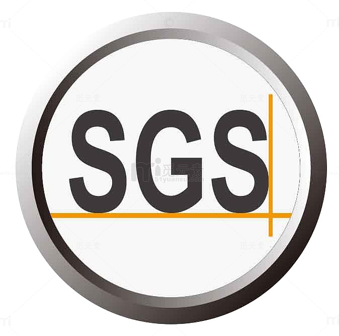 简约圆形金属质感SGS认证图标