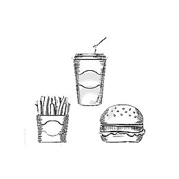 蟹黄堡套餐简笔画