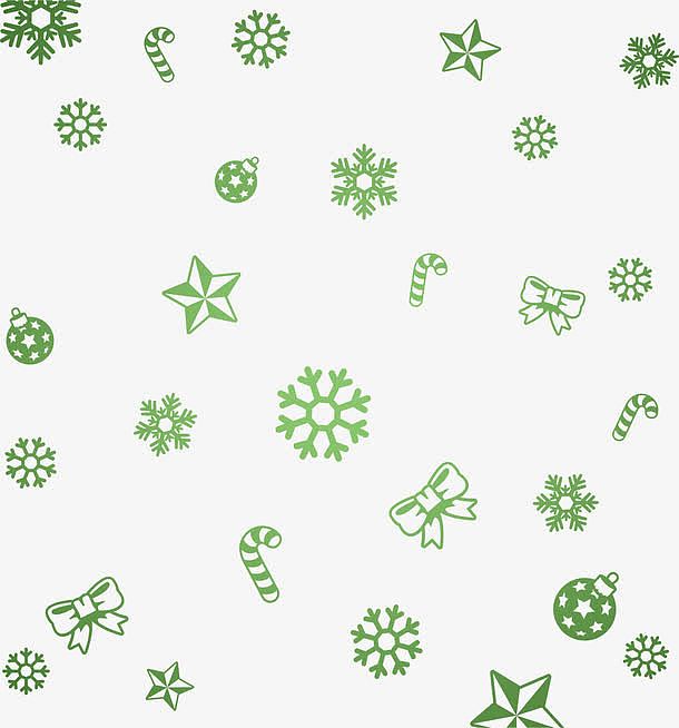 绿色圣诞节漂浮雪花