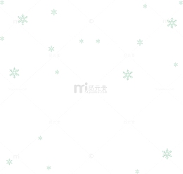绿色漂浮雪花