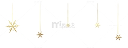 圣诞节星星雪花吊饰