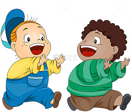 2个一起逃跑的男孩