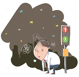 路灯下的人