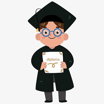 背影插画(558x836)psdpng毕业学士服学士帽大学生毕业季人物矢量图(21