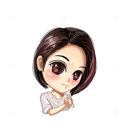 卡通成年女子头像素材