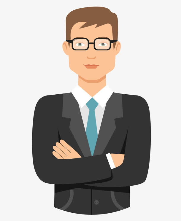 短发西服环手都市男精英职场男士