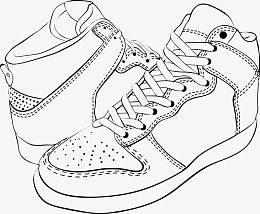 手绘运动鞋矢量图