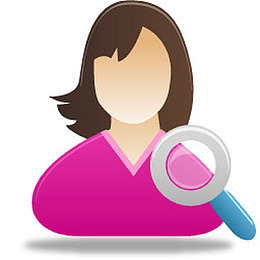 女性用户的搜索图标
