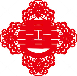 红色喜字贴纸