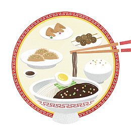 中国风美食免抠图