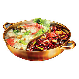 鸳鸯锅蔬菜红汤火锅
