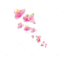 漂浮的粉色小花