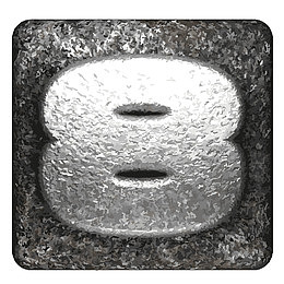 美工数字8矢量立体金属渐变数字