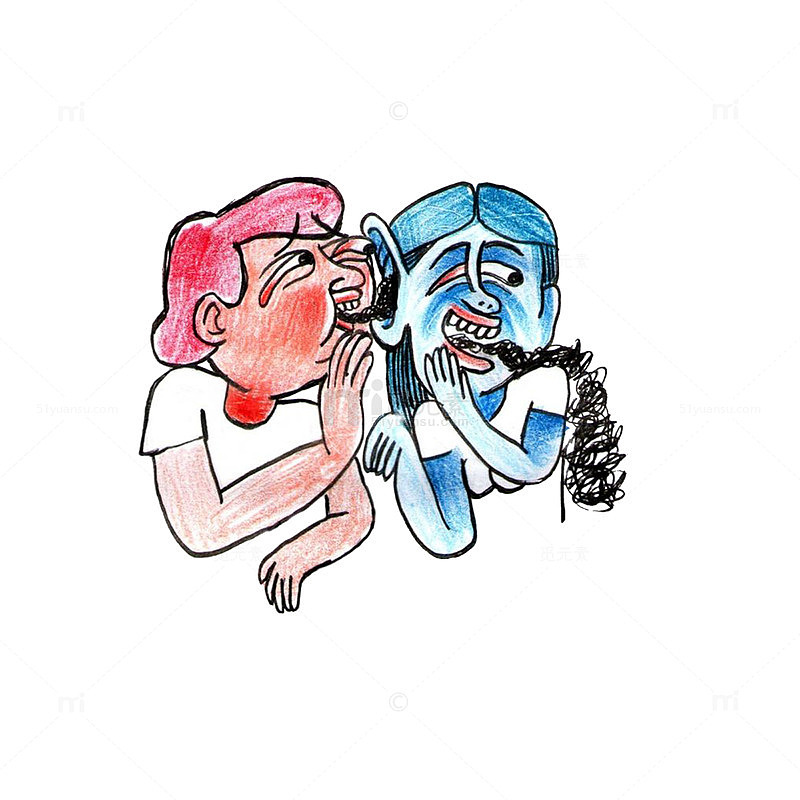 说悄悄话抽象图