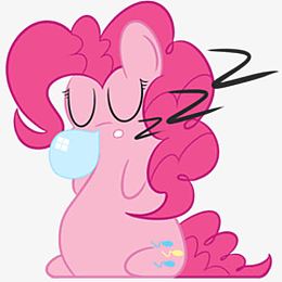 卡通睡觉流鼻涕泡的碧琪