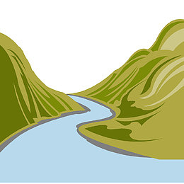 小河流自然景观