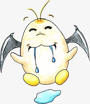 卡通水彩卤蛋抽象流口水表情