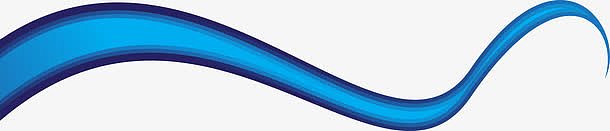 蓝色弯曲线条素材图