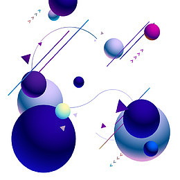 蓝色球形流图渐变炫彩流光动感光