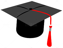红色学位帽免抠素材