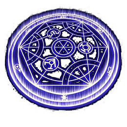 蓝色炫光曲线流六芒星插图