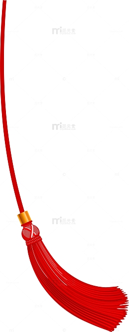 中国风红色飘带流苏