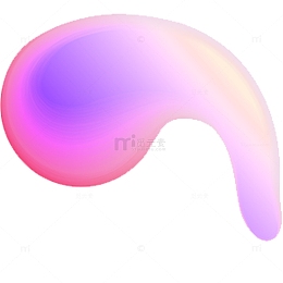 彩色渐变流体png设计元素