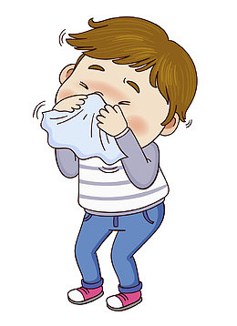 感冒的男孩