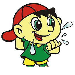 戴红帽子的小男孩流口水